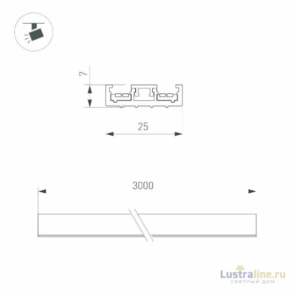 Шинопровод Arlight MAG-VIBE-TRACK-257-3000 (WH) 044506