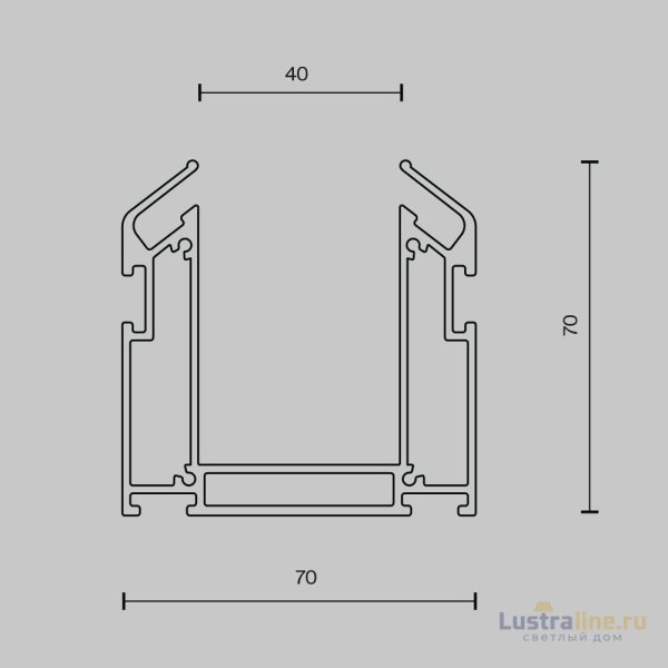Алюминиевый профиль Maytoni Technical Magnetic track system Gravity TRA010MP-212S