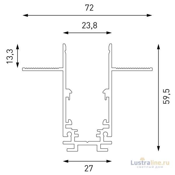 Шинопровод магнитный встраиваемый Lumker SY-LINK-20T1-2.5-WH 019267