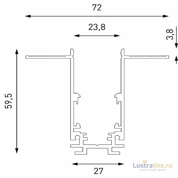 Шинопровод встраиваемый Lumker SY-LINK-20T2-2.5-BL 019296