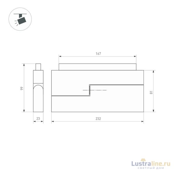 Трековый светильник Arlight Mag-Orient-Laser-Fold-S230-12W Warm3000 034642(1)