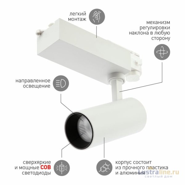 Трековый светильник ЭРА SТR-30-36-40K-W20 Б0049752 Трековый светильник ЭРА SТR-30-36-40K-W20 Б0049752