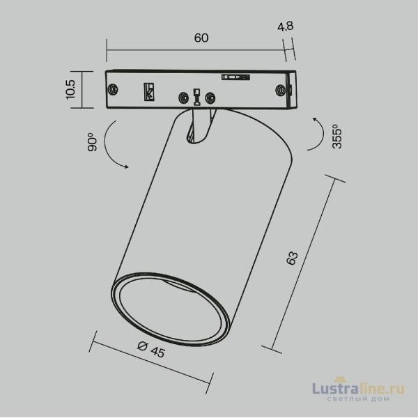 Трековый магнитный светильник Maytoni Focus Led TR187-1-9W2.7K-M-BW