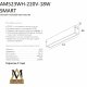 Трековый однофазный светильник AM Group AM523 WH-220V-18W SMART
