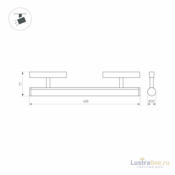 Трековый светильник Arlight Mag-Orient-Tube-Corner-L600-20W Day4000 037348 Трековый светильник Arlight Mag-Orient-Tube-Corner-L600-20W Day4000 037348