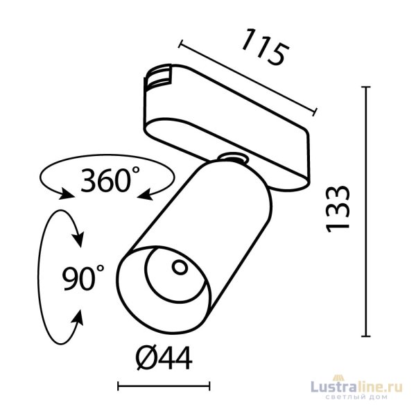 Трековый светильник Maytoni Focus LED TR103-1-12W3K-M-B Трековый светильник Maytoni Focus LED TR103-1-12W3K-M-B