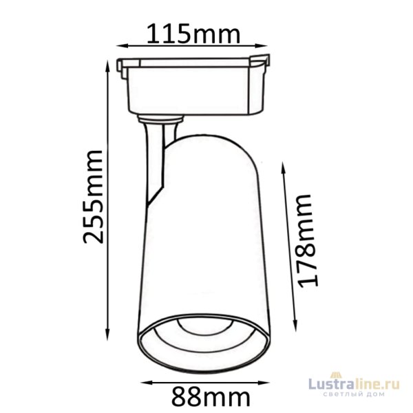 Трековый светильник Crystal Lux CLT 0.31 006 CLT 0.31 006 40W BL