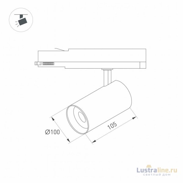 Трековый светодиодный светильник Arlight LGD-Nika-4TR-R100-30W Day4000 031172