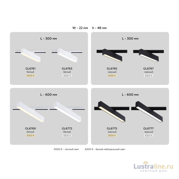 Трековый однофазный светильник Ambrella Light Track System GL6775 Трековый однофазный светильник Ambrella Light Track System GL6775