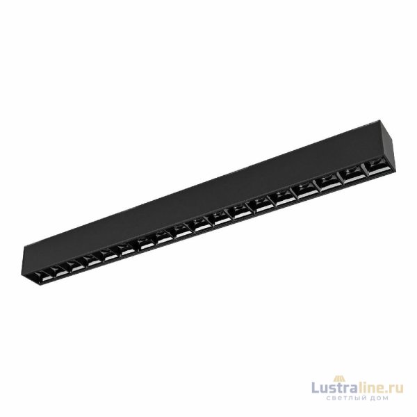 Трековый магнитный светильник Arlight MAG-LASER-45-L480-18W Warm3000 (BK, 15 deg, 24V, DALI) 046548