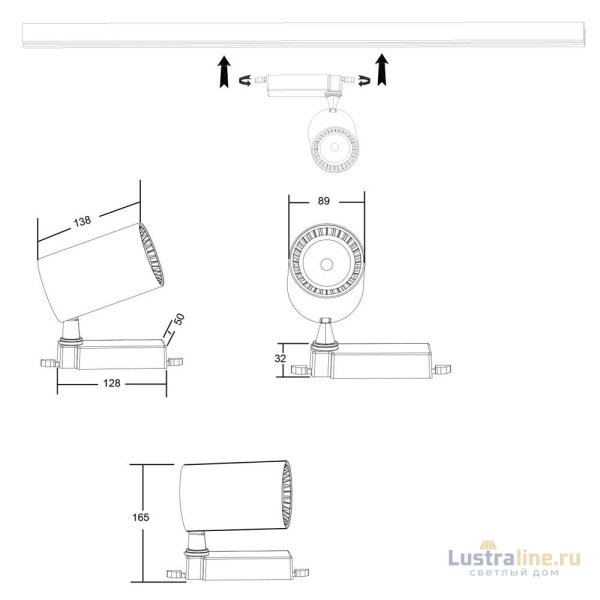 Трековый светильник Simple Story 2043-LED30TRW
