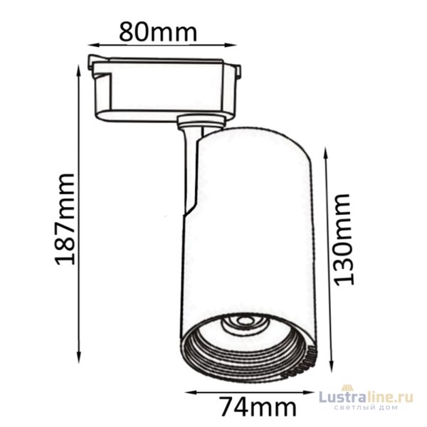 Трековый светильник Crystal Lux CLT 0.31 007 CLT 0.31 007 20W BL Трековый светильник Crystal Lux CLT 0.31 007 CLT 0.31 007 20W BL