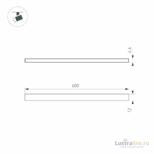 Трековый магнитный светильник Arlight MAG-MICROCOSM-STRIP-L600-10W Warm3000 (BK, 100 deg, 24V) 043267