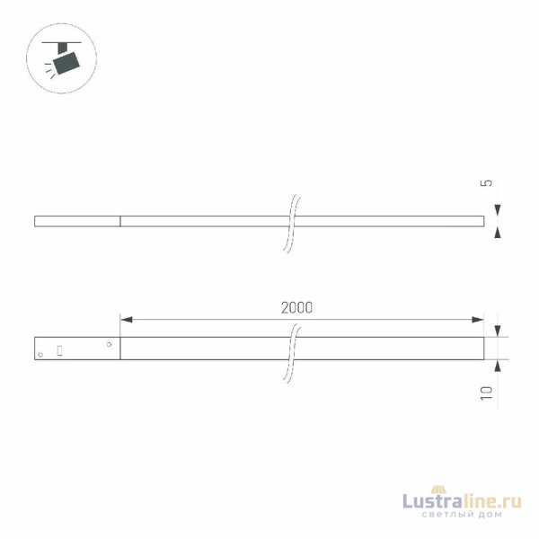 Трековый магнитный светильник Arlight MAG-MICROCOSM-FLAT-ELASTIC-L2000-16W Warm3000 (BK, 100 deg, 24V) 043250