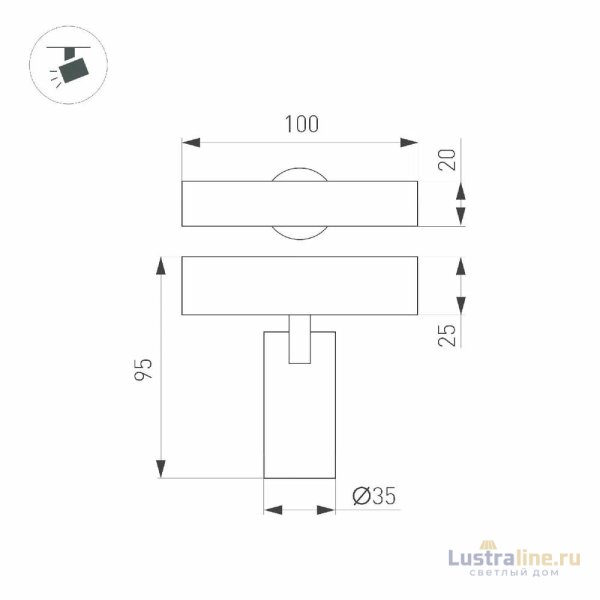 Трековый магнитный светильник Arlight MAG-SPOT-25-R65-5W Day4000 050073