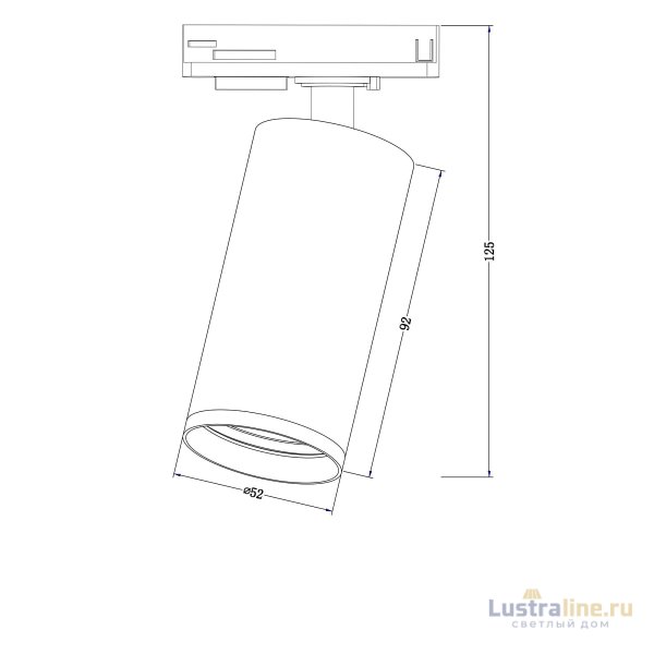 Трековый светильник Maytoni Focus S TR020-1-GU10-W