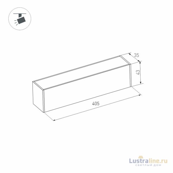 Трековый магнитный светильник Arlight MAG-FLAT-45-L405-12W Warm3000 (WH, 100 deg, 24V, DALI) 046578