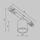 Трековый магнитный светильник Maytoni Technical Magnetic track system Exility Alfa S TR132-2-7W4K-B