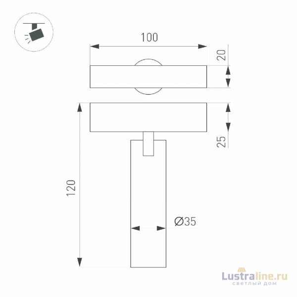 Трековый магнитный светильник Arlight MAG-SPOT-25-R90-9W Day4000 050044