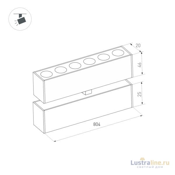 Трековый светильник Arlight Mag-Dots-Fold-25-S800-24W Day4000 034231