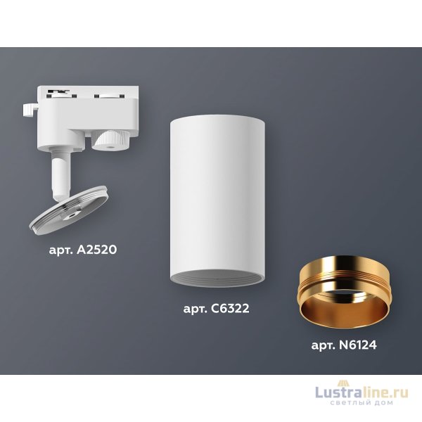 Трековый однофазный светильник Ambrella Light Track System XT6322044 (A2520, C6322, N6124)