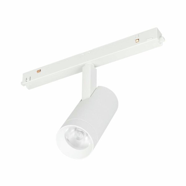 Трековый магнитный светильник Arlight MAG-ORIENT-SPOT-R45-12W Warm3000 (WH, 50 deg, 48V) 053725