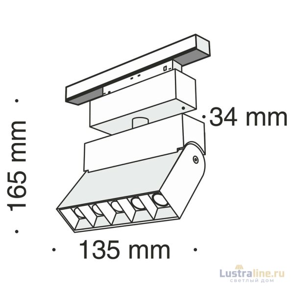Трековый светильник Maytoni Track lamps TR015-2-10W4K-B Трековый светильник Maytoni Track lamps TR015-2-10W4K-B