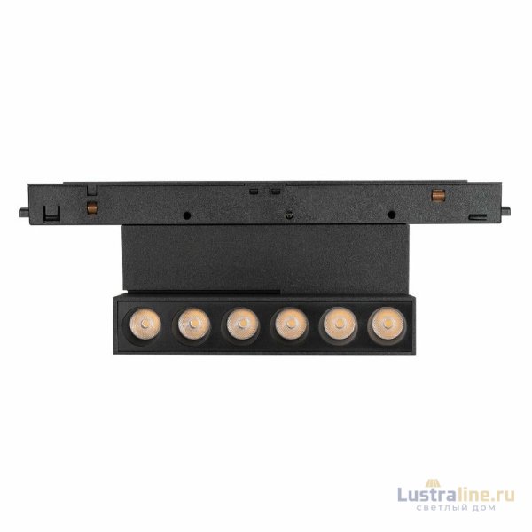 Трековый магнитный светильник Arlight MAG-ORIENT-DOTS-FOLD-S195-6W Warm3000 (BK, 30 deg, 48V, DALI) 041904