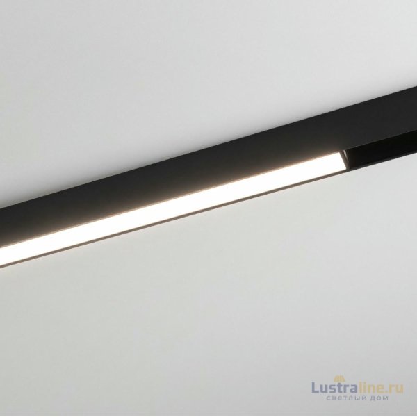 Трековый магнитный светильник Arlight MAG-FLAT-25-L600-18W Warm3000 (BK, 100 deg, 24V, DALI) 046335
