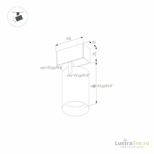 Трековый светодиодный светильник Arlight Mag-Spot-25-R90-9W Day4000 033240