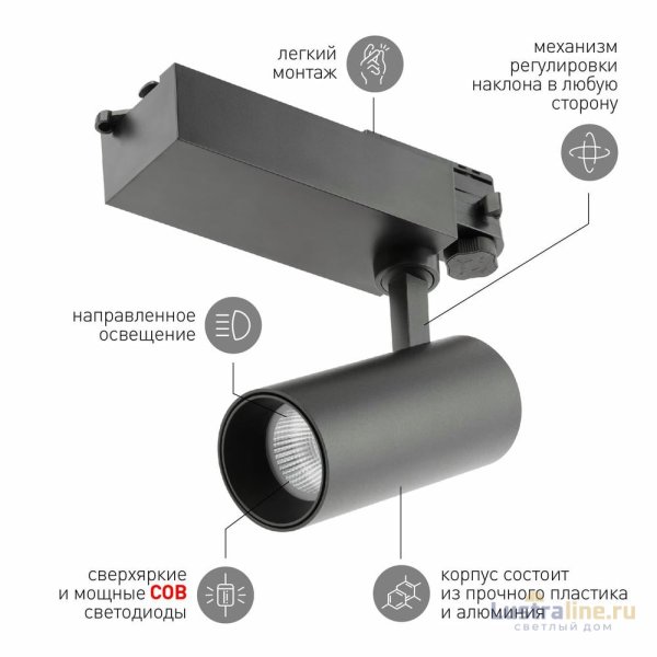 Трековый светильник ЭРА SТR-30-36-40K-B20 Б0049763 Трековый светильник ЭРА SТR-30-36-40K-B20 Б0049763