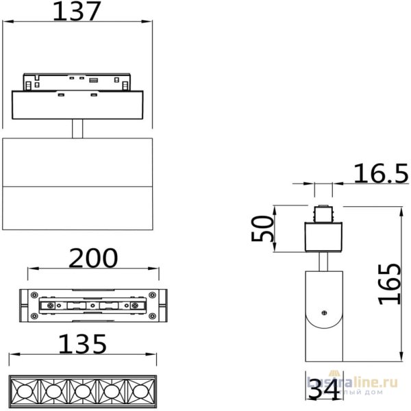 Трековый светильник Maytoni Track lamps TR015-2-10W4K-B Трековый светильник Maytoni Track lamps TR015-2-10W4K-B