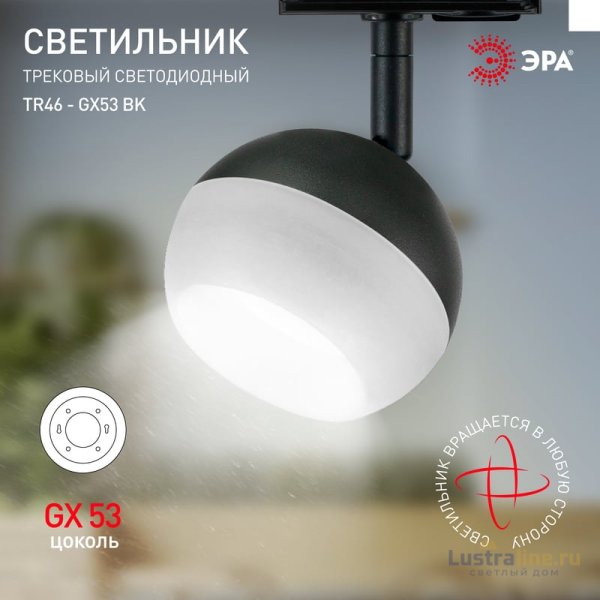 Трековый светильник Эра TR46 - GX53 BK Б0054153