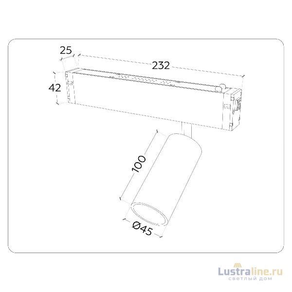 Трековый магнитный светильник Ambrella Light Magnetic 220V GL1212