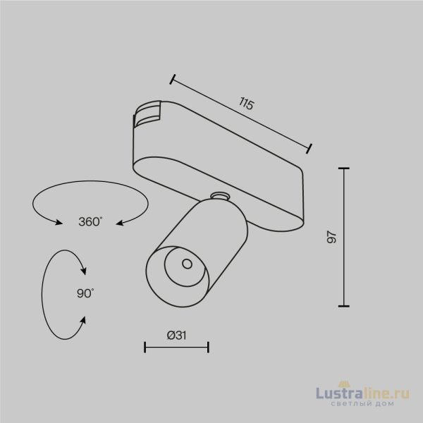 Трековый магнитный светильник Maytoni Focus LED TR103-1-5W3K-M-W Трековый магнитный светильник Maytoni Focus LED TR103-1-5W3K-M-W