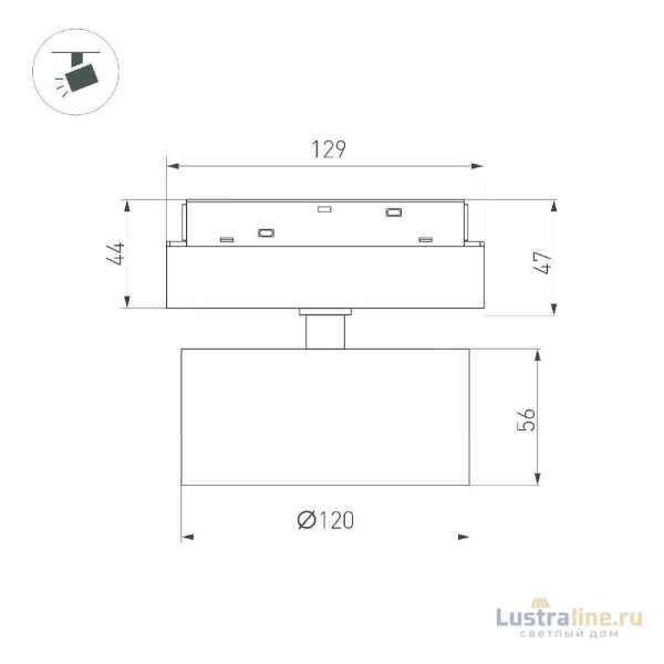 Трековый магнитный светильник Arlight MAG-ORIENT-RONDO-R120-15W Day4000-MIX 048355