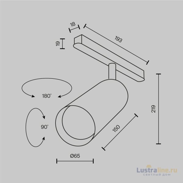 Трековый магнитный светильник Maytoni Focus Led TR032-2-20W2.7K-M-B