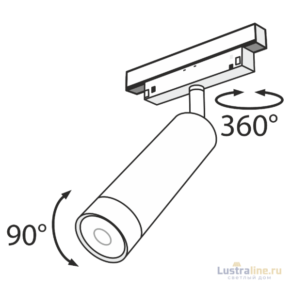 Трековый светильник Maytoni Track lamps TR019-2-7W4K-B Трековый светильник Maytoni Track lamps TR019-2-7W4K-B