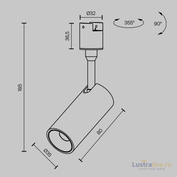 Трековый магнитный светильник Maytoni Focus Led TR163-1-5W3K-M-B Трековый магнитный светильник Maytoni Focus Led TR163-1-5W3K-M-B
