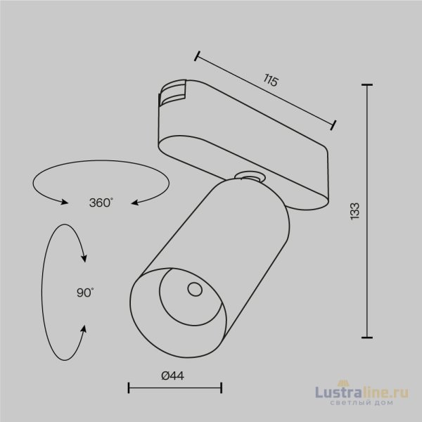 Трековый магнитный светильник Maytoni Focus LED TR103-1-12W3K-M-W Трековый магнитный светильник Maytoni Focus LED TR103-1-12W3K-M-W