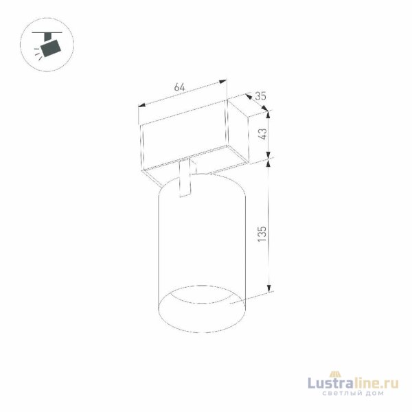 Трековый магнитный светильник Arlight MAG-SPOT-45-R85-12W Warm3000 (WH, 36 deg, 24V, DALI) 046591