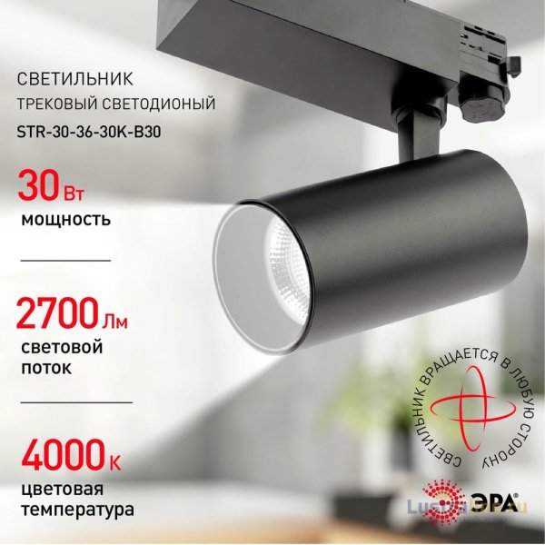 Трековый светильник ЭРА SТR-30-36-30K-B30 Б0049779 Трековый светильник ЭРА SТR-30-36-30K-B30 Б0049779