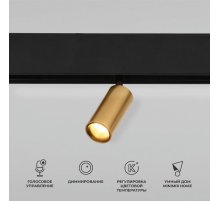 Магнитный трековый светильник Elektrostandard Slim Magnetic Dim Cantors 5W 2700-6500K латунь 4690389195303 a063531