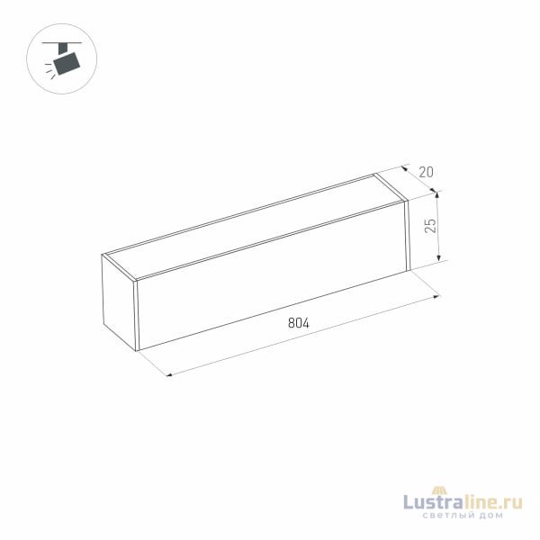Трековый светильник Arlight Mag-Flat-25-L800-24W Warm3000 034213 Трековый светильник Arlight Mag-Flat-25-L800-24W Warm3000 034213