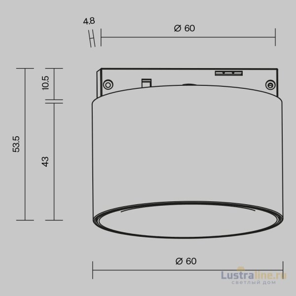 Трековый магнитный светильник Maytoni Alfa S TR188-1-5W4K-M-BW