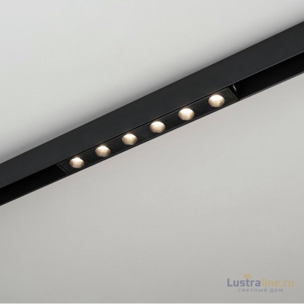 Трековый магнитный светильник Arlight MAG-DOTS-25-L200-6W Day4000 (BK, 30 deg, 24V, DALI) 046322
