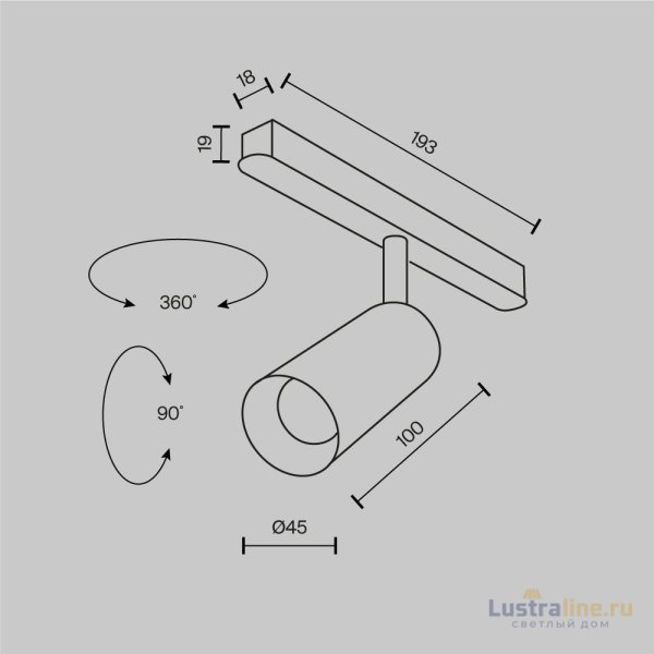 Трековый магнитный светильник Maytoni Focus Led TR032-2-5W2.7K-M-B