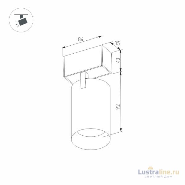 Трековый светодиодный светильник Arlight Mag-Spot-45-R85-12W Warm3000 032647