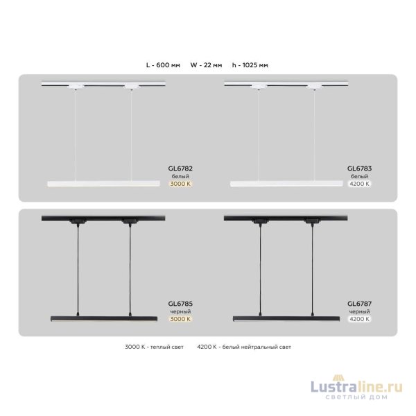 Трековый однофазный светильник Ambrella Light Track System GL6783 Трековый однофазный светильник Ambrella Light Track System GL6783