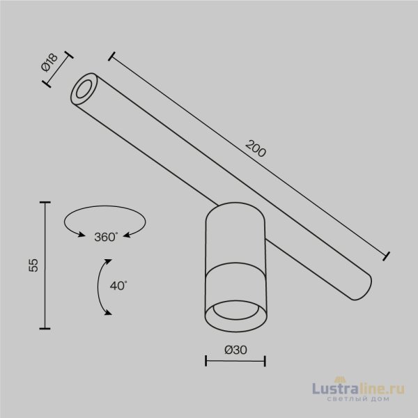 Трековый светильник Maytoni Focus LED C103CL-5W3-6K-BS